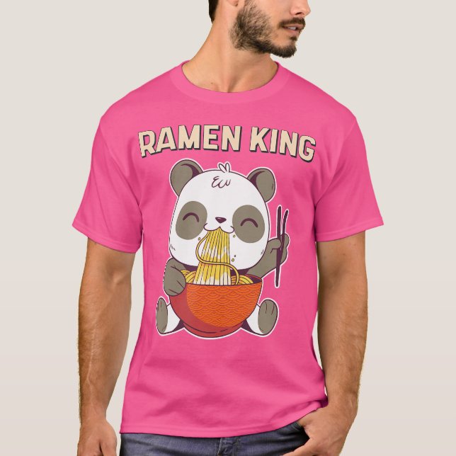 Ramen Kung Anime Noodles Kawaii japansk Panda Ske T Shirt (Framsida)