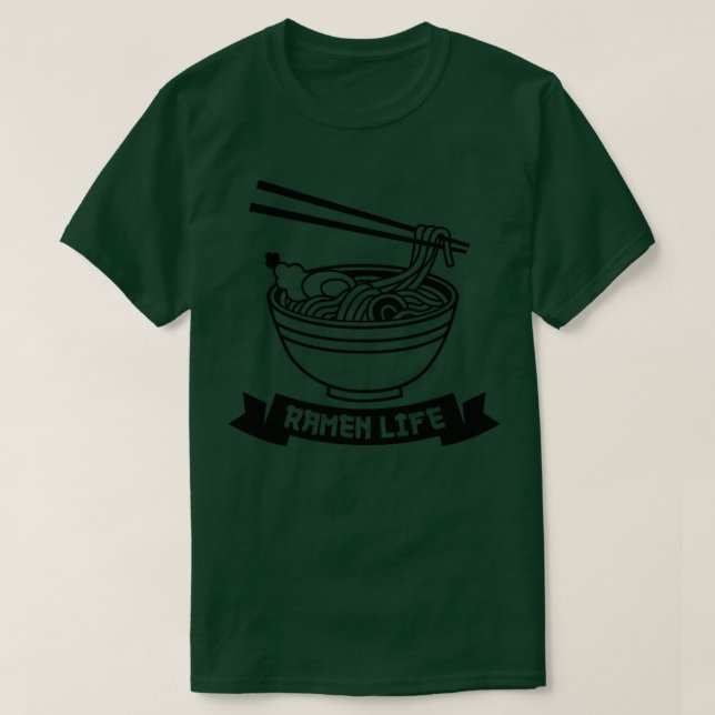Ramen Life Bowl of Noodles T Shirt (Design framsida)