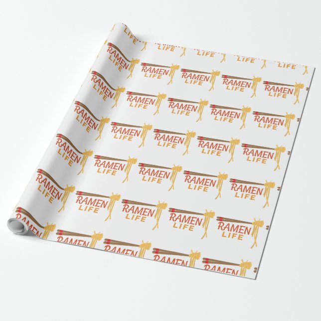 Ramen Life Japansk mat - fynlig Student Gift Idea Presentpapper (Utrullad)