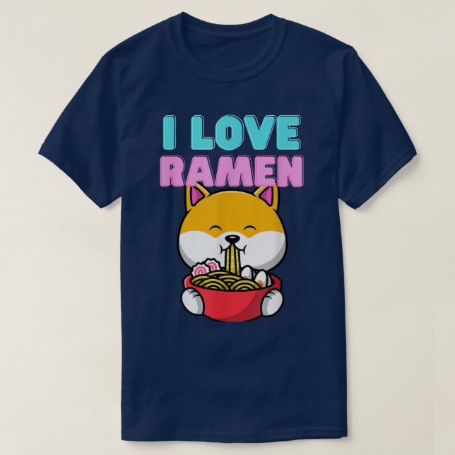 Ramen love Floki doge love ramen everybody loves r T Shirt (Design framsida)