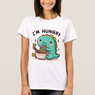 Ramen-Loving Dino: Hungrigt hjärta T Shirt