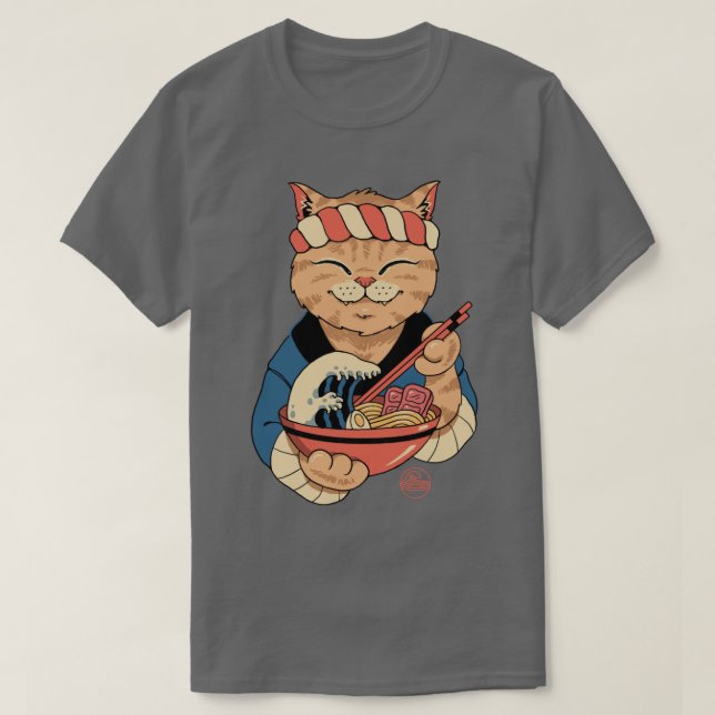 Ramen Meowster T Shirt (Design framsida)