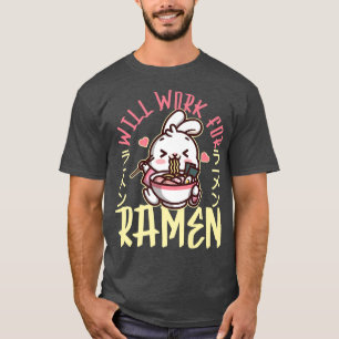 Ramen Noodle Bowl Kärlek japansk Kawaii Bunny Will T Shirt