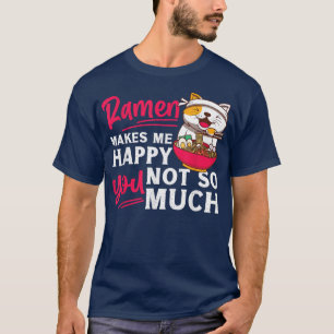 Ramen Noodle Bowl Kärlek japansk Kawaii Cat Ramen  T Shirt