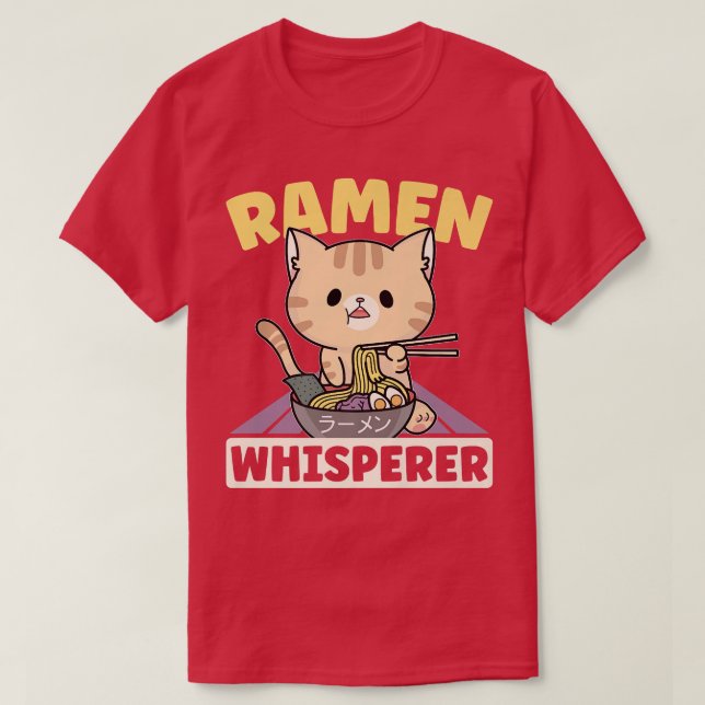 Ramen Noodle Bowl Kärlek japansk Kawaii Cat Ramen  T Shirt (Design framsida)