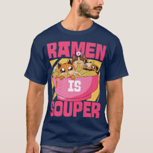 Ramen Noodle Bowl Kärlek japansk Kawaii Cat Ramen T Shirt