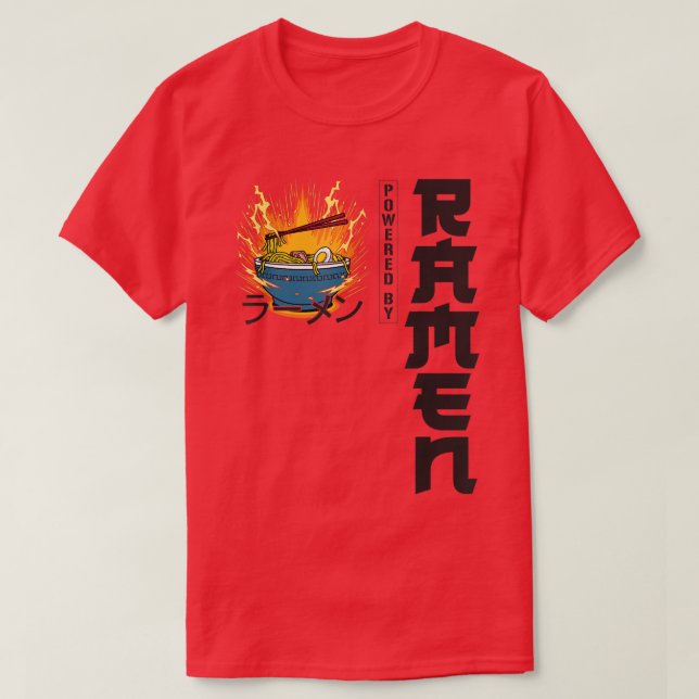 Ramen Noodle Bowl Kärlek japansk Kawaii med motor  T Shirt (Design framsida)