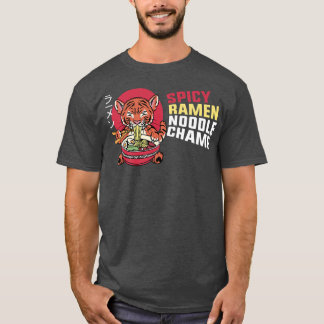 Ramen Noodle Bowl Kärlek japansk Kawaii Tiger Spic T Shirt