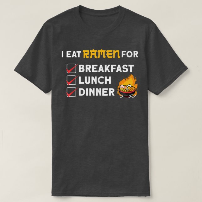 Ramen Noodle Bowl Kärlek japanska Kawaii I Eat Ram T Shirt (Design framsida)