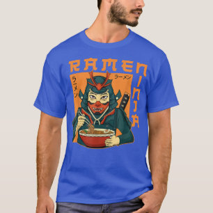 Ramen Noodle Bowl Kärlek Japanska Kawaii Samurai N T Shirt