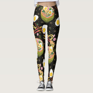 Ramen Noodle Bowl tryckte yoga leggings