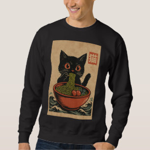 Ramen Noodle Eating: Cat manar sweatshirt