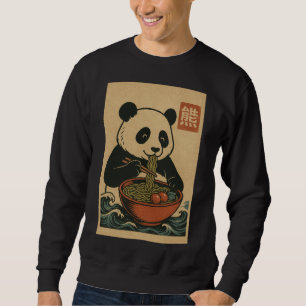 Ramen Noodle Eating: Panda manar sweatshirt