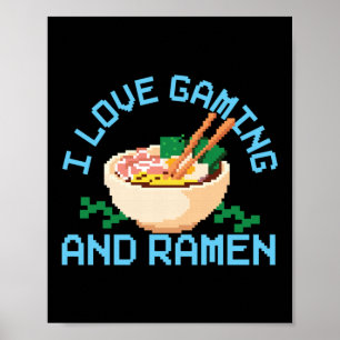Ramen Noodle i Kärlek spel och Ramen Bowl Kärlek Poster
