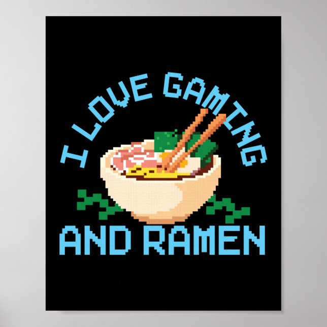 Ramen Noodle i Kärlek spel och Ramen Bowl Kärlek Poster (Framsidan)
