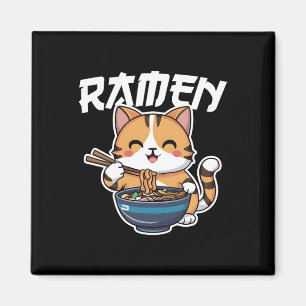 Ramen Noodle Neko Cat Japanska Kawaii Manga Anime Magnet