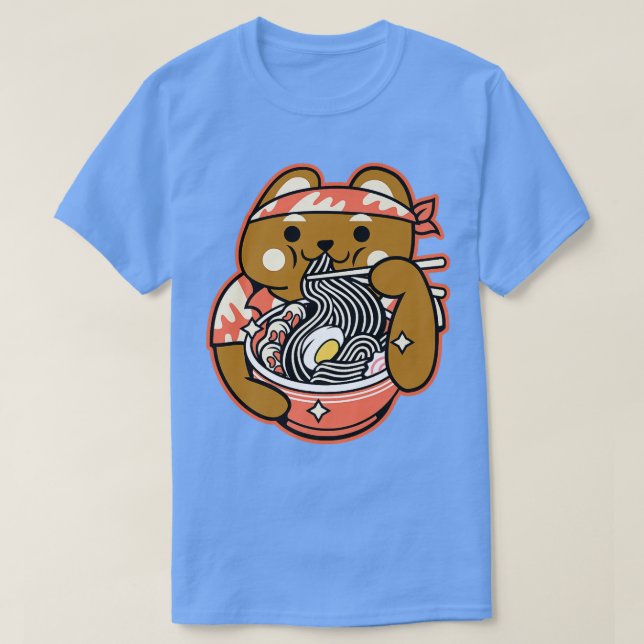Ramen Noodles Anime Kawaii gullbjörjapanese Prem T Shirt (Design framsida)
