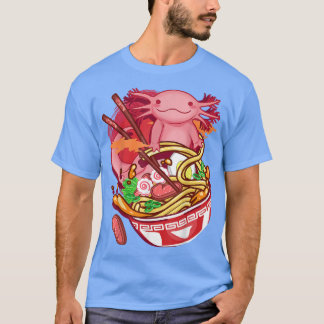 Ramen Noodles Axolotl Anime Otaku Japansk Food Gi T Shirt