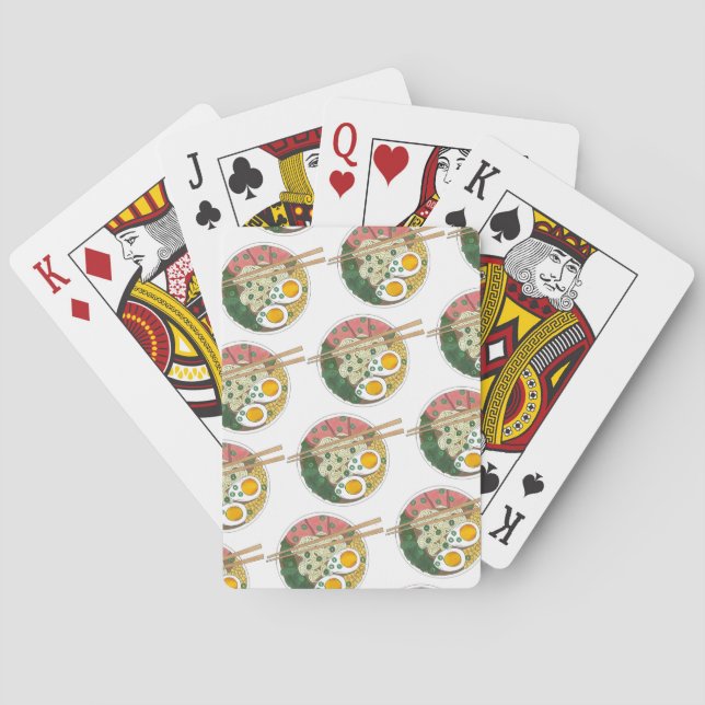 Ramen Noodles Bowl Japanska Food Restaurant Foodie Casinokort (Baksidan)