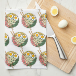 Ramen Noodles Bowl Japanska Food Restaurant Foodie Kökshandduk