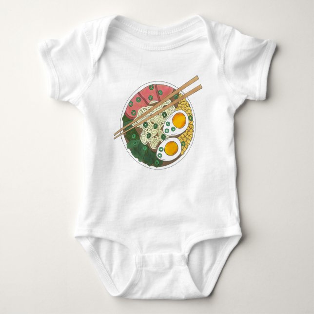 Ramen Noodles Bowl Japanska Food Restaurant Foodie T Shirt (Framsida)