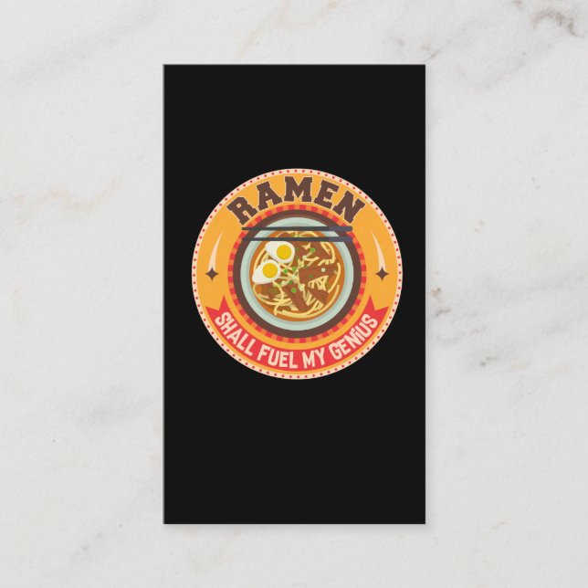 Ramen Noodles Bowl Japanska livsmedelssidan Visitkort (Framsida)