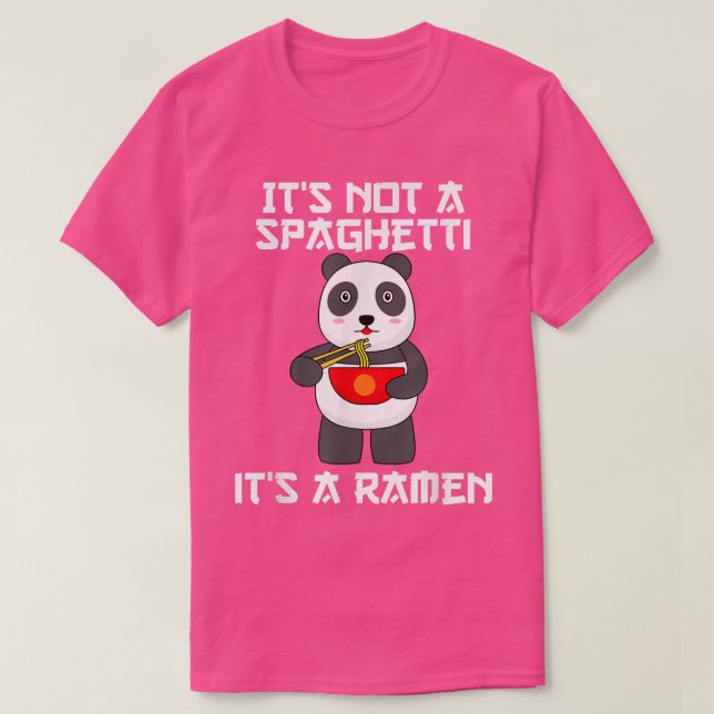 Ramen Noodles Bowl med chopsticks och panda för sk T Shirt (Design framsida)