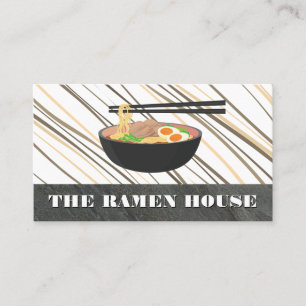 Ramen Noodles Bowl och Chopsticks Visitkort