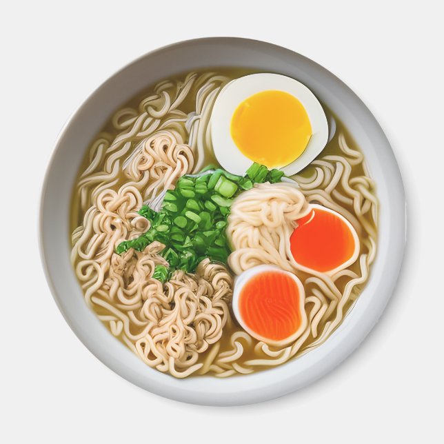 Ramen Noodles med kokt ägglivsmedel Magnet (Framsidan)