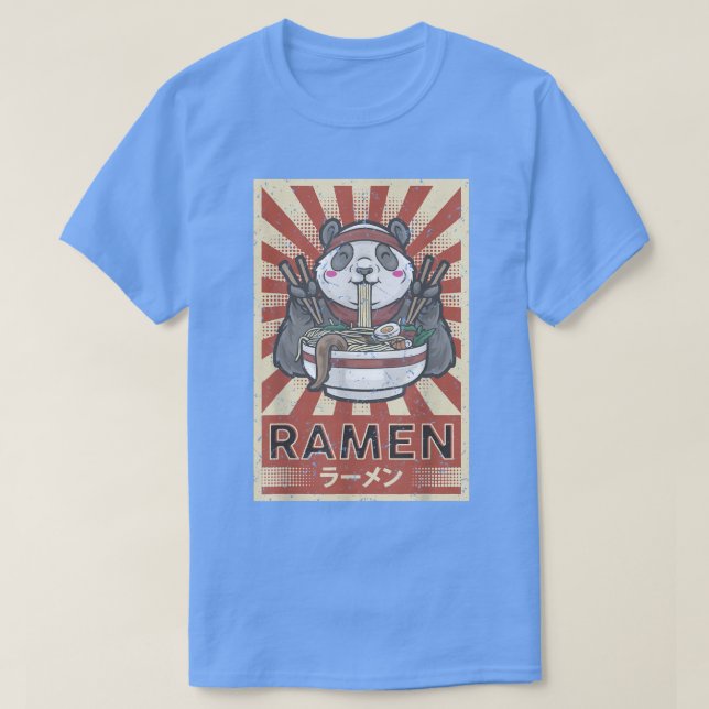 Ramen noodles Panda kawaii  T Shirt (Design framsida)