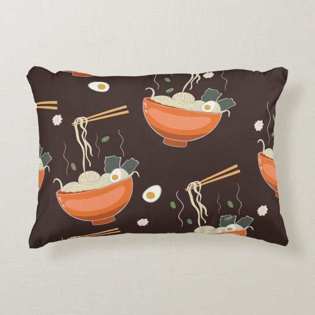 Ramen Noodles: Vintage Graphics Prydnadskudde (Framsidan)