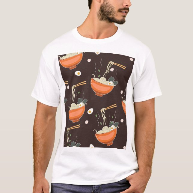 Ramen Noodles: Vintage Graphics T Shirt (Framsida)
