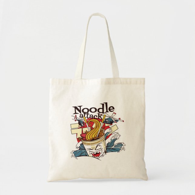 Ramen Nudel Kupp Design Tygkasse (Framsidan)