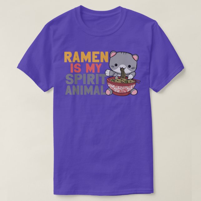 Ramen Nudelskål Kärlek Japansk Kawaii Katt Ramen I T Shirt (Design framsida)
