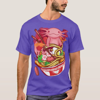 Ramen Nudlar Axolotl Anime Otaku Japansk Mat Gi T Shirt