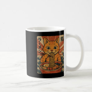 Ramen Nudlar Orange Katt Japansk Anime Kawaii Katt Kaffemugg