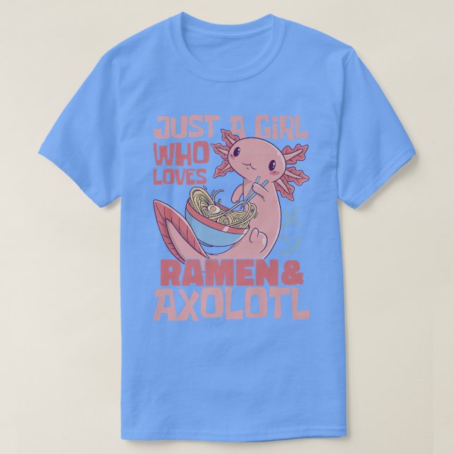 Ramen och Axolotl Älskare Funny 1312 T Shirt (Design framsida)