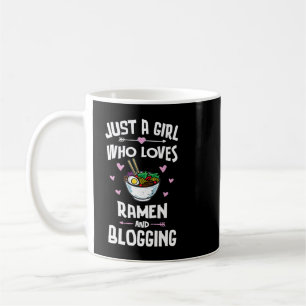 Ramen och Blogging Anime Gift for Girls Women Kaffemugg