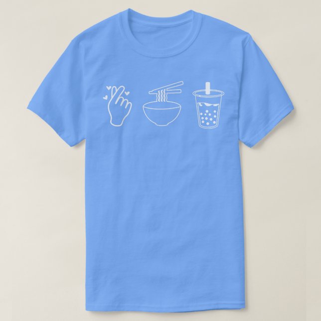Ramen och Bubble Boba Tea T Shirt (Design framsida)