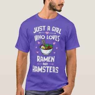 Ramen och Hamsters Anime Gift for Girls Women T Shirt