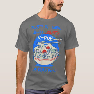 Ramen och K-Pop Funny för Tonåring flickor T Shirt