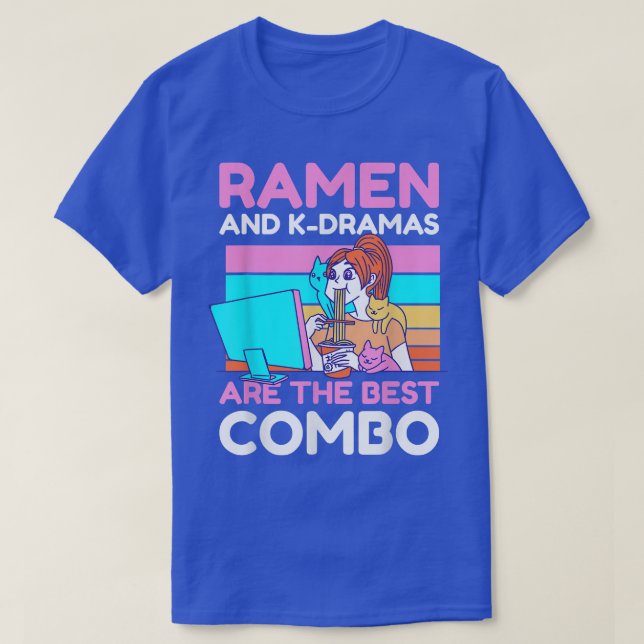 Ramen och KDramas är den bästa kombinationen T Shirt (Design framsida)
