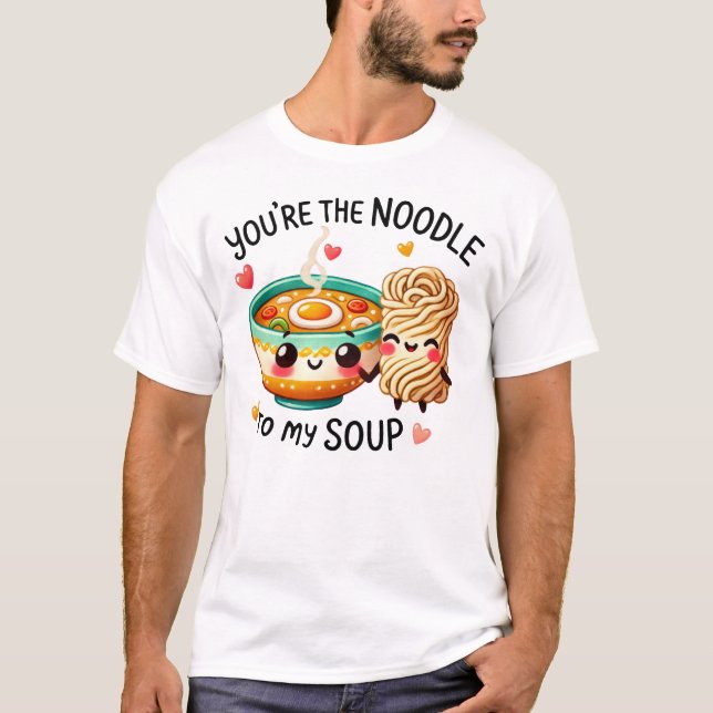 Ramen och nudlar söt konst t shirt (Framsida)