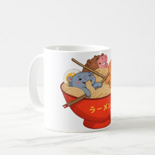 Ramen och Pygmy Hippo Kaffemugg