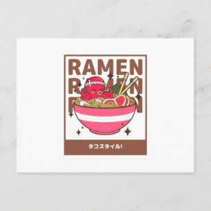Ramen Octopus Stil - Ramen with Octopus Vykort