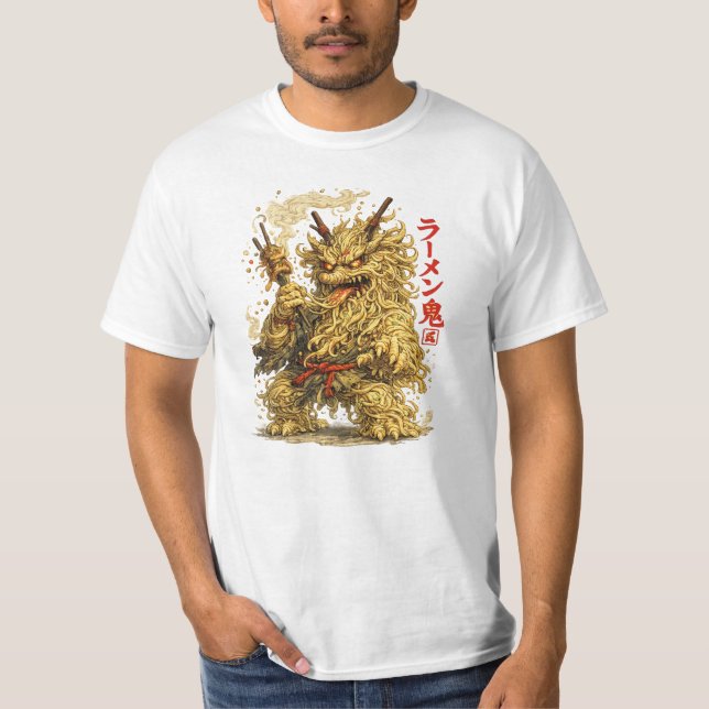 Ramen Oni – Japansk noodeldemon T Shirt (Framsida)