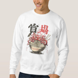 Ramen Oni Monster Art – Japansk Demon Ramen Skål  Lång Ärmad Tröja