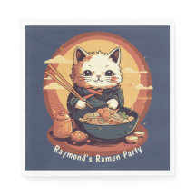 Ramen Party Boy's Birthday med Anime Cat