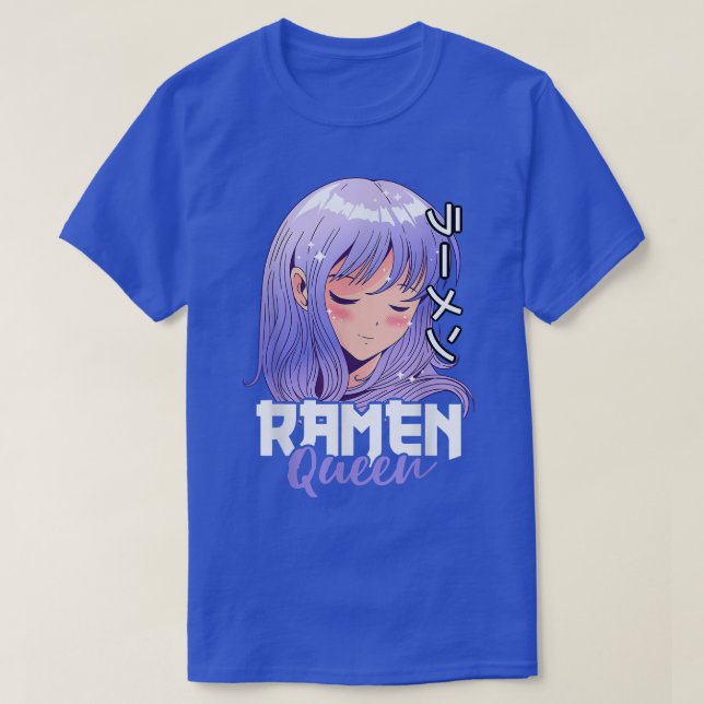 Ramen Queen med en Anime Girl T Shirt (Design framsida)