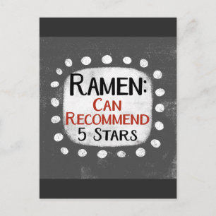 Ramen Review 5 Stars vykort
